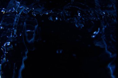 466.Su yüzeyine yakın çekim dalgalanma desenleri ve mavi yansımalar gösteriyor. Düşük ışıklandırma soyut doku ve hareket yaratır. Resim sıvı dinamiğini, yüzey gerilimini ve dalga davranışını yakalar.