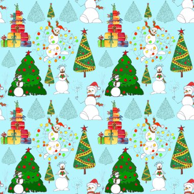 Anne ve çocuk, Noel, beyaz arka planda siyah beyaz çizimler. Yüksek kaliteli illüstrasyon