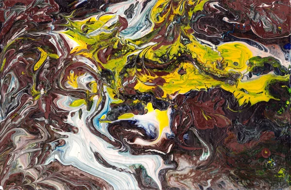 Soyut Desenli Çok Renkli Şenlikli Akrilik Sıvı Arka Plan Yüksek — Stok fotoğraf