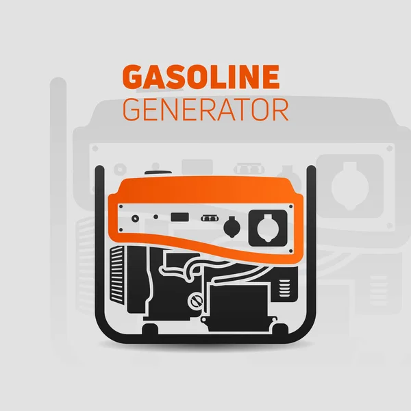 Gasoline Generator Icon Illustration Can Used Both Construction Companies Online —  Vetores de Stock