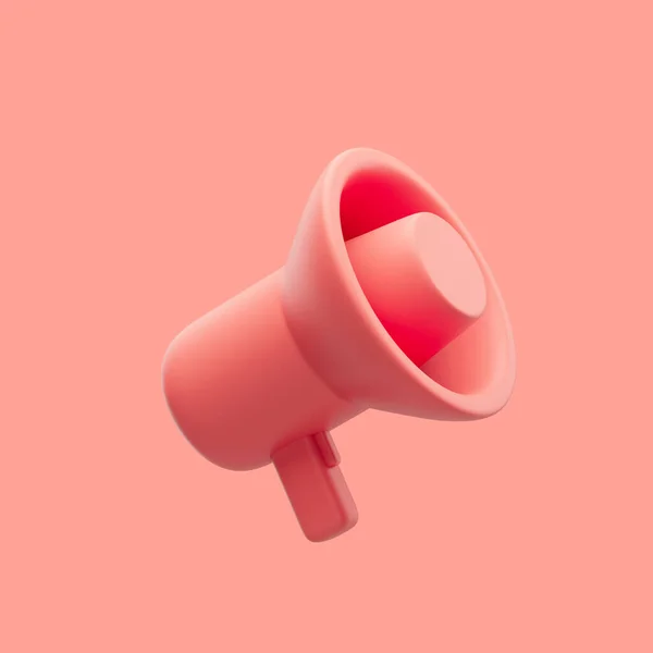 Gramophone icon simple 3d render illustration on red pastel background — Stockfoto