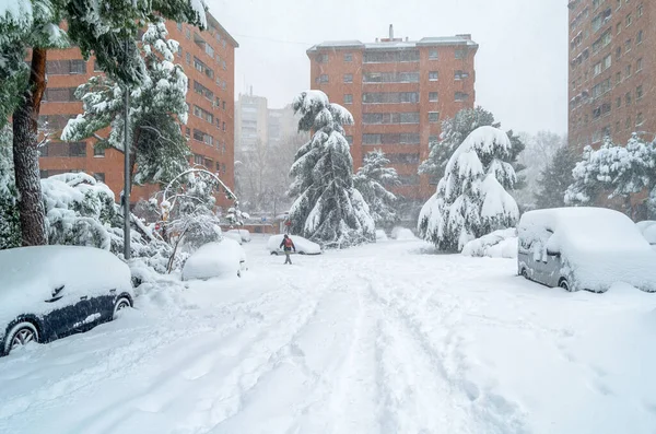 Madrid Spanien Januar 2021 Die Straßen Madrids Wurden Während Des — Stockfoto