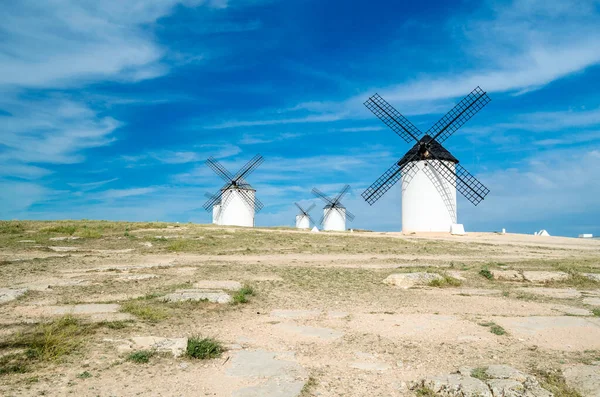 Väderkvarnar Campo Criptana Castilla Mancha Spanien Don Quijote Route — Stockfoto