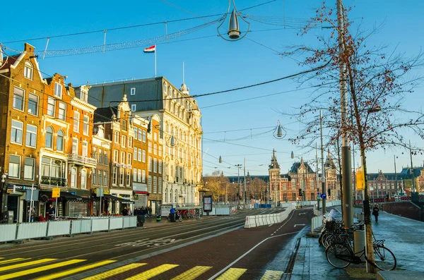 Amsterdam Niederlande November 2018 Blick Auf Den Hauptbahnhof Amsterdam Und — Stockfoto