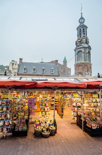 Amsterdam Nederland November 2018 Typische Winkel Bloemenmarkt Amsterdam Een Populaire — Stockfoto