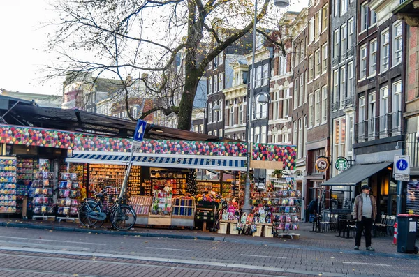 Amsterdam Nederland November 2018 Typische Winkel Bloemenmarkt Amsterdam Een Populaire — Stockfoto