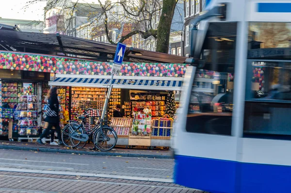 Amsterdam Nederland November 2018 Typische Winkel Bloemenmarkt Amsterdam Een Populaire — Stockfoto