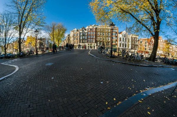 Amsterdam Hollandia November 2018 Urban Scene Amsterdam Hollandia Halszemre Néző — Stock Fotó