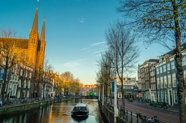 Amsterdam Niederlande November 2018 Stadtlandschaft Amsterdam Niederlande — Stockfoto