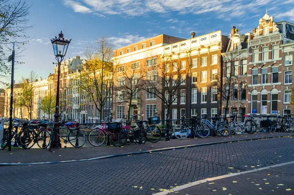 Amsterdam Hollandia November 2018 Városi Táj Amszterdamban Hollandiában — Stock Fotó