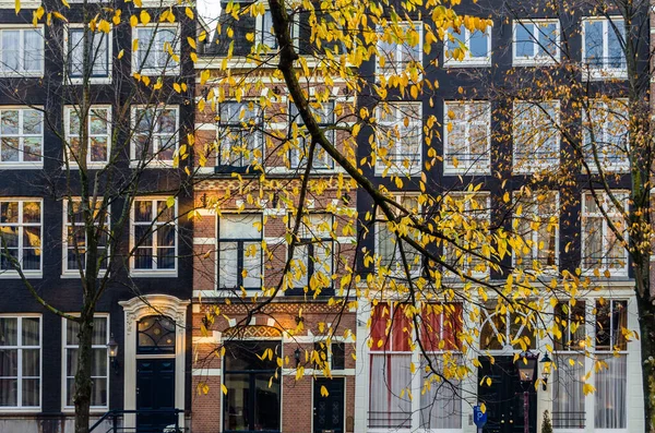 Typická Holandská Architektura Amsterdamu Nizozemsko — Stock fotografie