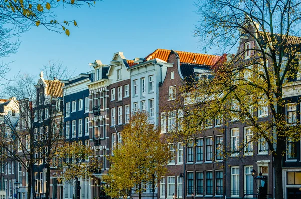 Typisch Holländische Architektur Amsterdam Niederlande — Stockfoto