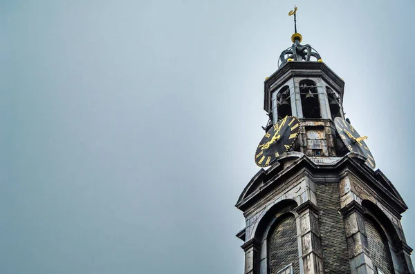 Detalhe Munttoren Mint Tower Uma Torre Medieval Amsterdã Países Baixos — Fotografia de Stock