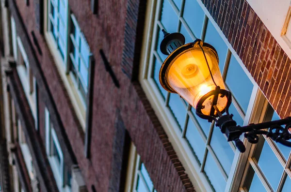 Архітектурні Деталі Типові Вуличні Ліхтарі Амстердамі Нідерланди — стокове фото