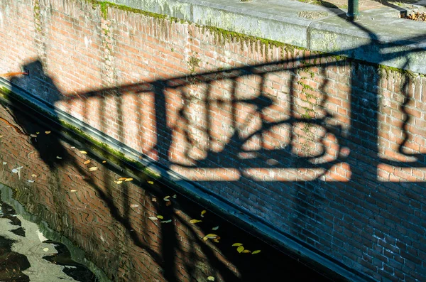 Shadow Bicycle Amsterdam Netherlands Stock Image