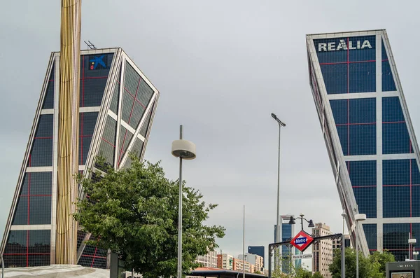 Madrid Spain September 2021 View Plaza Castilla Madrid Spain Showing — Stock Photo, Image