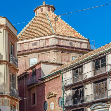İspanya 'nın güneyindeki Malaga, Endülüs' ün eski kasabasında mimarlık.