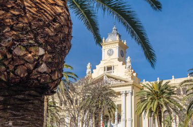 İspanya 'nın güneyindeki Malaga, Endülüs' ün eski kasabasında mimarlık.