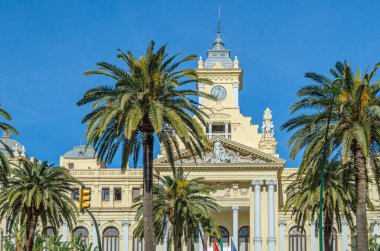 İspanya 'nın güneyindeki Malaga, Endülüs' ün eski kasabasında mimarlık.