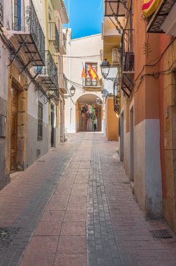 VILLAJOYOSA (LA VILA JOIOSA), İspanya - 20 Ocak 2023: Villajoyosa, Alicante eyaleti, Valencia Topluluğu, İspanya