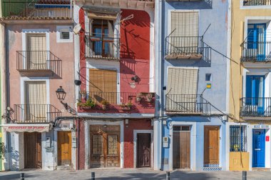 VILLAJOYOSA (LA VILA JOIOSA), İspanya - 20 Ocak 2023: Villajoyosa, Alicante eyaleti, Valencia Topluluğu, İspanya