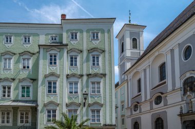 Linz, Yukarı Avusturya, Avusturya 'nın eski bir kasabasında mimarlık