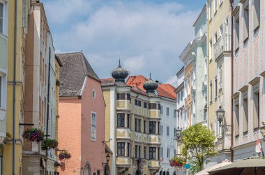 Linz, Yukarı Avusturya, Avusturya 'nın eski bir kasabasında mimarlık