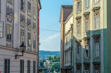 Linz, Yukarı Avusturya, Avusturya 'nın eski bir kasabasında mimarlık