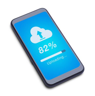 Akıllı Telefon Beyaz Buluta Yükleniyor.