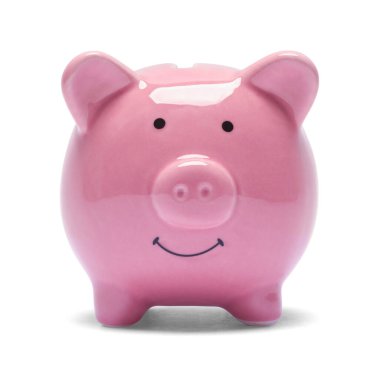 Gülümsemeli Pembe Domuz Kumbarası Ön Görüş Alanı.