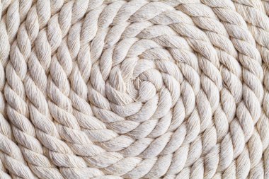 Sprial Twisted kenevir halatı Spiral bir arka planda kıvrılmış.