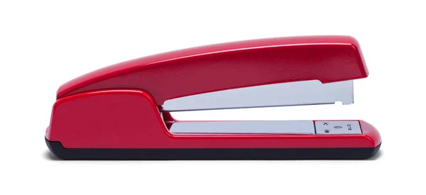 Red Metal Stapler Cut Out Side View — Stock Photo, Image