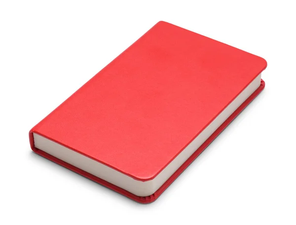Pequeno Livro Capa Dura Branco Vermelho Cortado — Fotografia de Stock