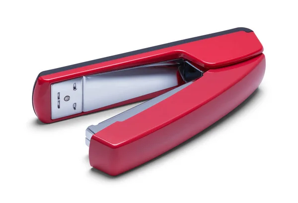 Red Metal Stapler Cut Out Tipped — Stock Photo, Image