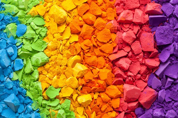 Zdrobit Rainbow Art Pastel Cretă Fundal Textura — Fotografie, imagine de stoc