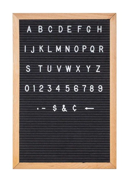 Alfabet Letter Board Uitgesneden Witte Achtergrond — Stockfoto