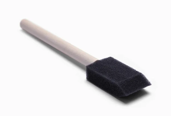 Brosse Mousse Éponge Découpée Sur Blanc — Photo