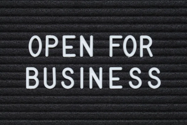 Open Business Felt Letter Board Sign — Stock Photo, Image