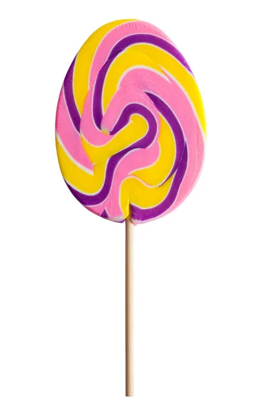 Easter Egg Lollipop Cut Out White — Stock Photo, Image