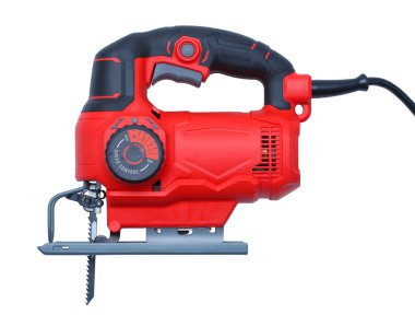 Elektrikli Jig Testere Aracı Beyaz Kesildi.