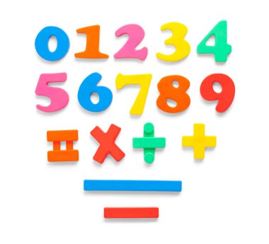 Matematik Mıknatısları Beyazda Kesildi.