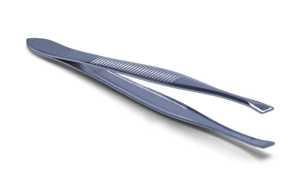 Metal Cosmetic Tweezers Skär Vitt — Stockfoto