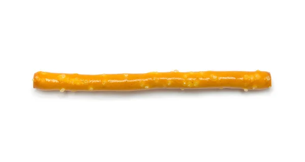 Único Pretzel Stick Cortado Branco — Fotografia de Stock
