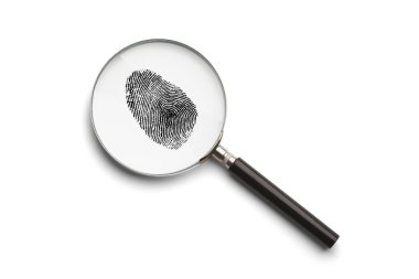 Magnifying Glass Fingerprint clipart