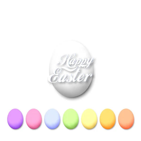 Set of colorful eggs isolated on white, vector illustation — Stock Vector