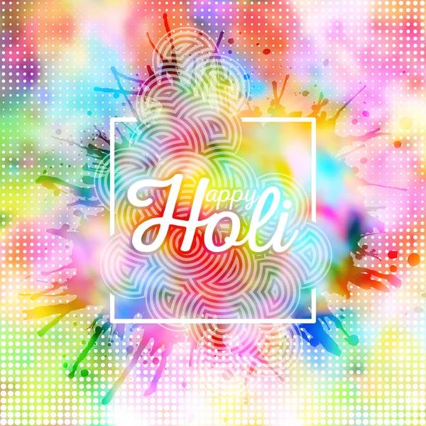 Colorful background for Holi celebration with colors splash, vector illustration — Stock Vector