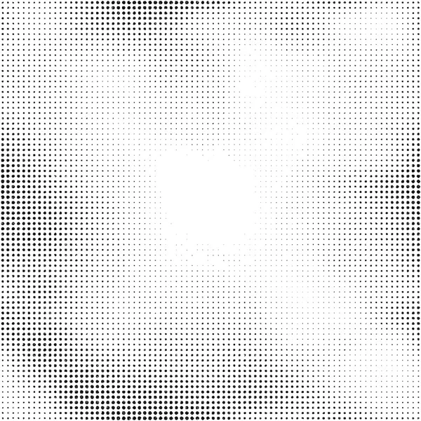 Halbtonvektorhintergrund. abstrakter Halbton-Effekt mit schwarzen Punkten auf weißem Hintergrund — Stockvektor