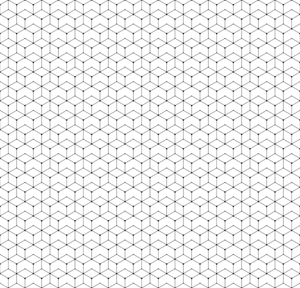 Hexagonal seamless pattern with lines and dots, modern stylish vector texture — Stock Vector