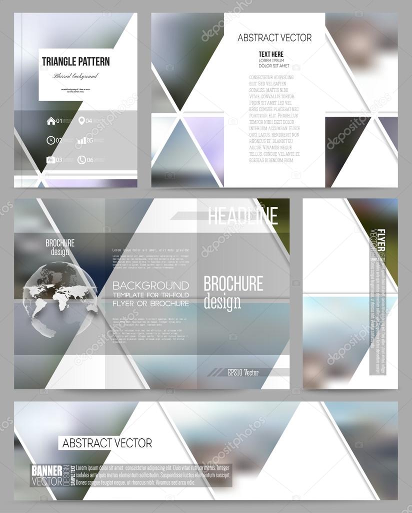 Business templates for presentation, brochure, flyer or booklet. Abstract multicolored background of blurred nature landscapes, geometric vector, triangular style illustration.