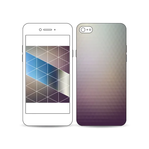 Mobile smartphone with an example of the screen and cover design ...